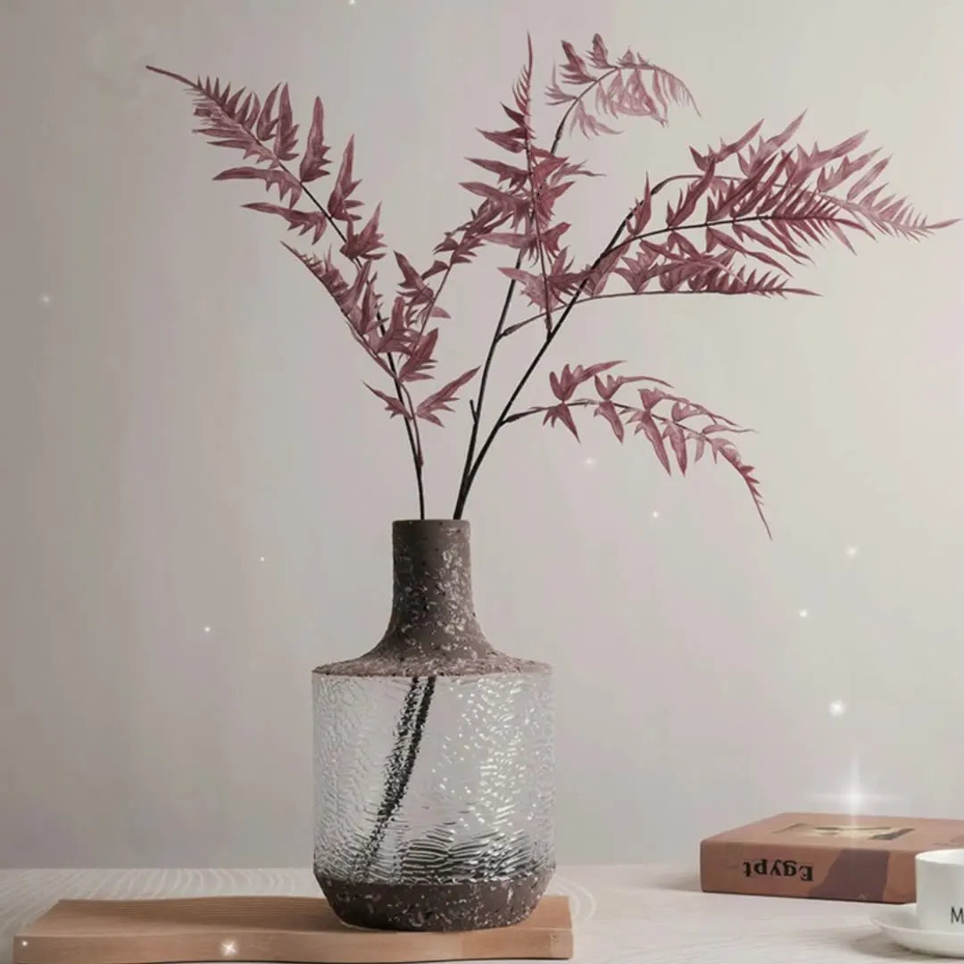 Small Unique Mini Modern Design Handmade Crystal Flower Vase Floral Glass Vase Square Pattern for Wedding Home Tabletop Artistic