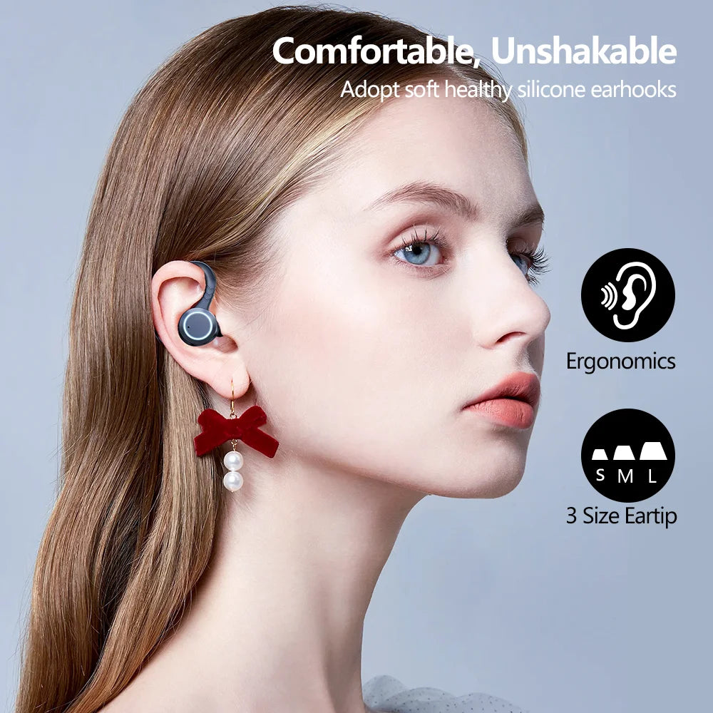 Kinlan Ipx7 Waterproof Bluetooth Earphones TWS Intelligent Noise Reduction Wireless Bluetooth Earbuds In-ear Wireless Headphones