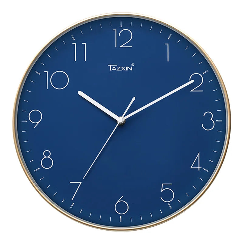 Modern Round Black Plastic Black Wall Clock  Manufacturer with Quartz Movement Custom Logo Simple Needle Display for Living Room