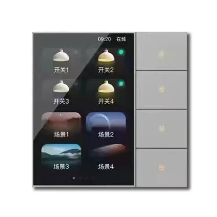 TIANLAI  F3-Pro Zigbee Wireless Luxucry Remote Control Smart Home Light Touch Screent Switch
