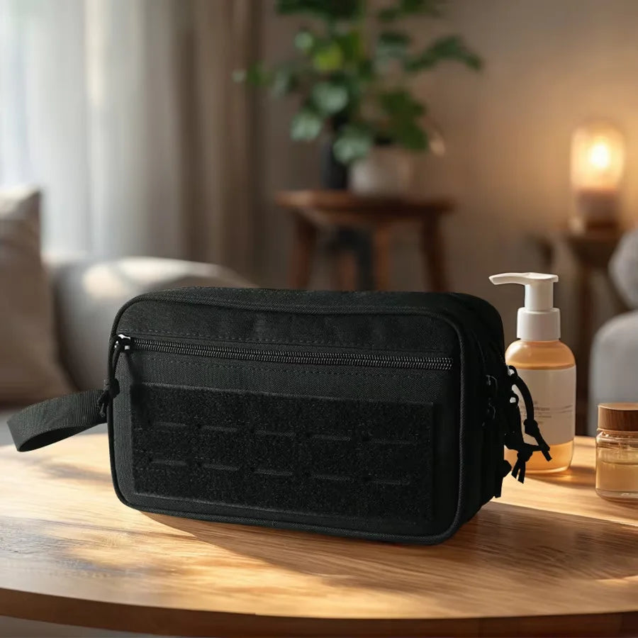 Outdoor Sport 600D Nylon Admin Waist Pouch Laser Tactical Molle Gadget Organizer Zipper EDC Utility Personal Defense Equipment