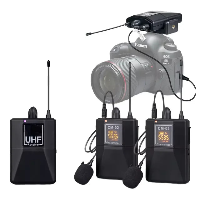 Voxfull Wlj02 High-Quality Wireless Lavalier Microphone Lapel Microphone System Comes With Two 3.5mm Cables