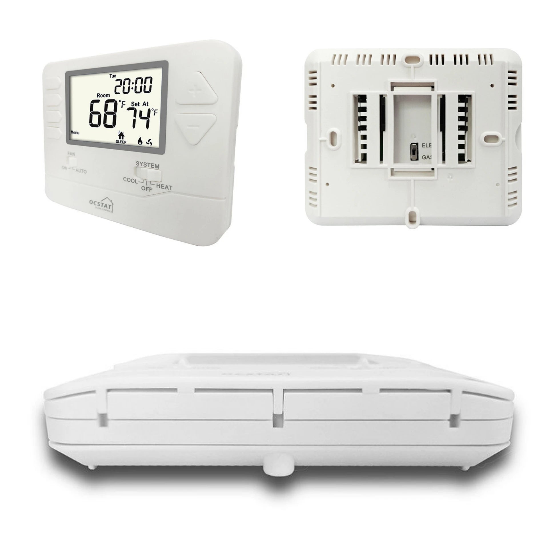 4 Sq Inch Large Screen 1heat 1 Cool Digital Room Control Heating Air Conditioning Thermostats for Home