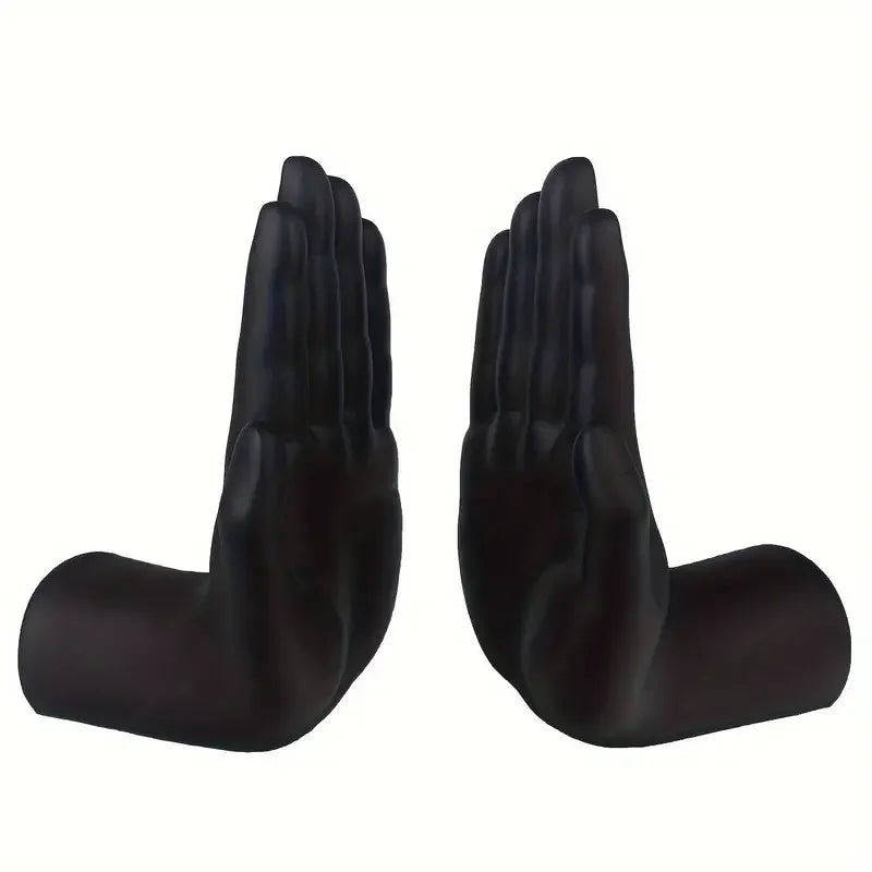 Chic Support, Modern Palm-Shaped Bookends - Decorative Resin Book Stands for Home, Office & Living Room Decor, Study Ornaments