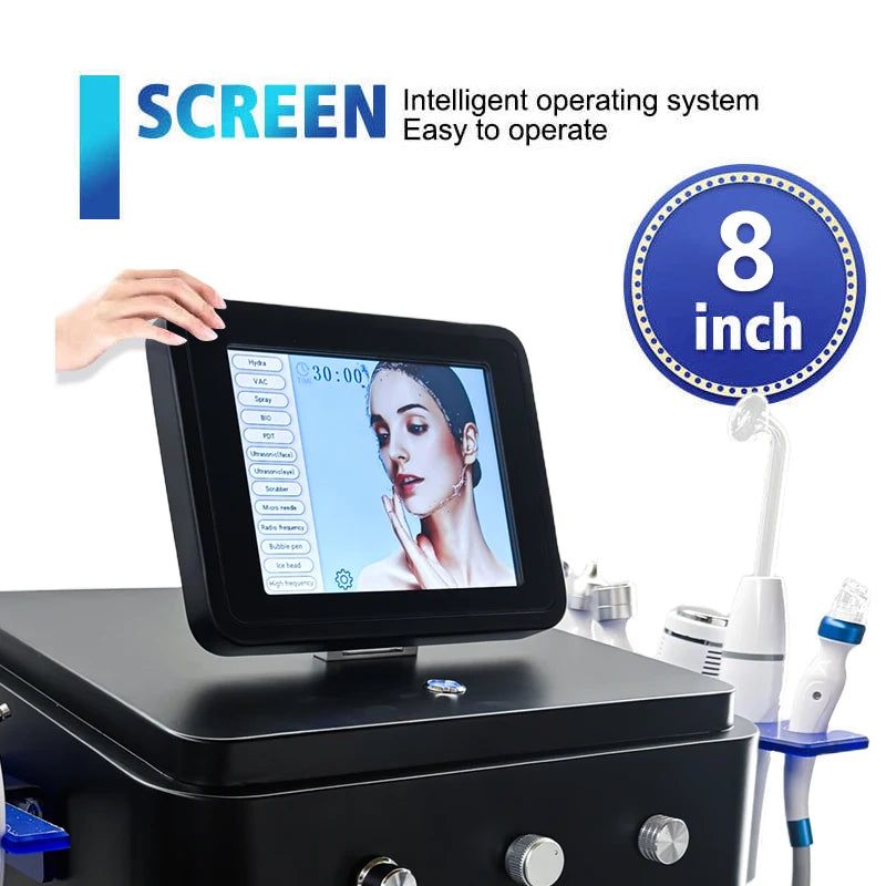 14-in-1 Hydro Facial Machine Professional Deep Cleansing Blackhead Remover & Pore Minimizer for Salon/Home