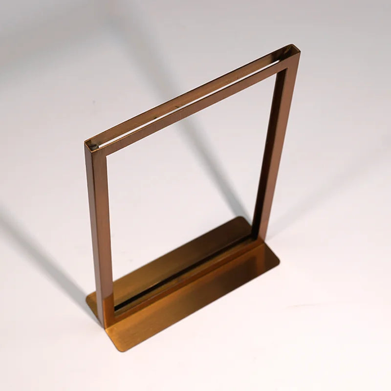 Practical Metal Desktop Menu Display Poster Board Business Card Stand for Store Office Table Decoration Accessory