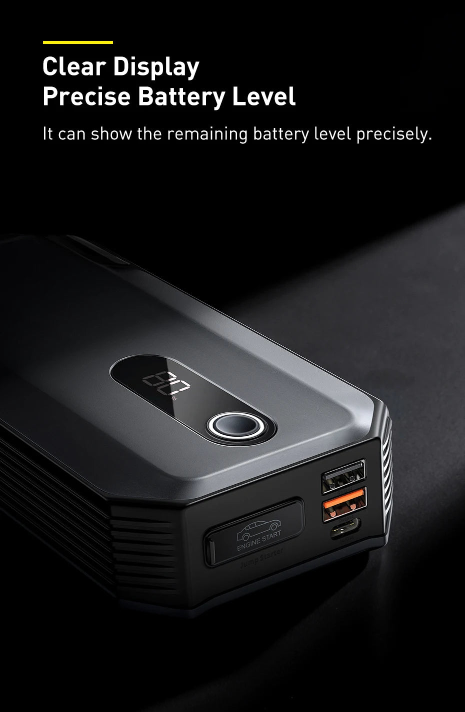 Baseus Car Jump Starter Power Bank 2000A / 1000A 12V Portable Battery Charger Auto 12V Emergency Booster Starting Device