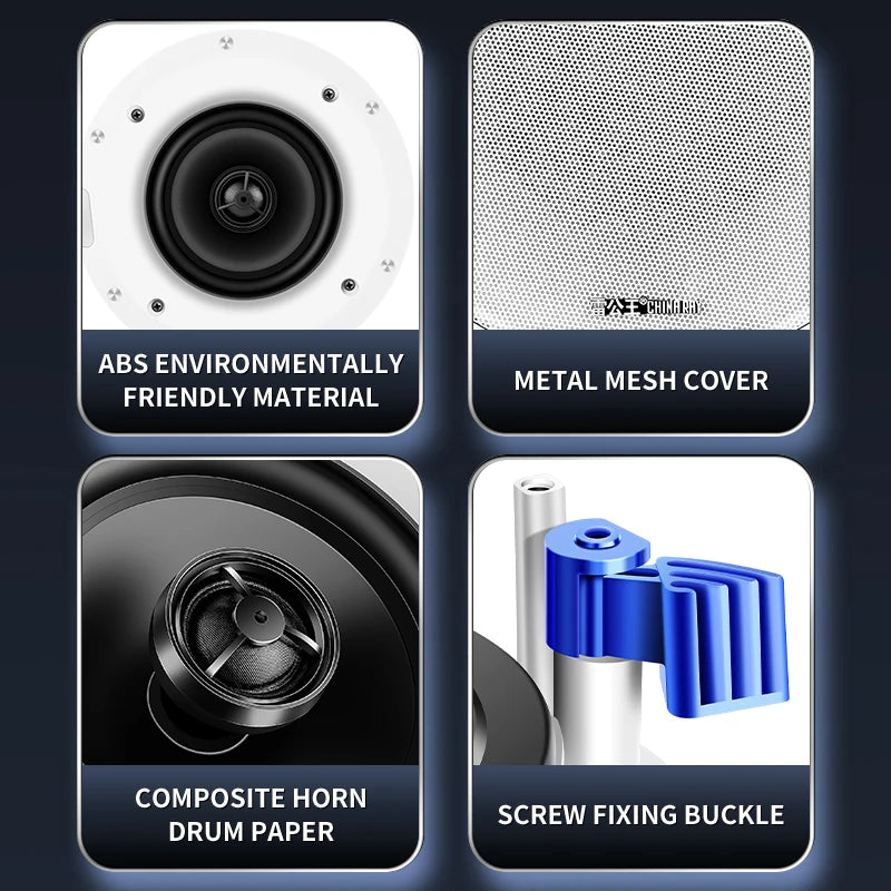 LEITING KING RC-501 Host 5 Inch 20W Ceiling Speaker Wireless Indoor Ceiling Speaker Embedded  Speakers