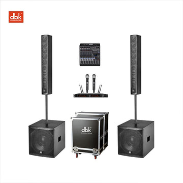 Professional Audio DJ Column Speaker Set System 15 Inch Active Subwoofer Column Speaker System DSP Amplifier