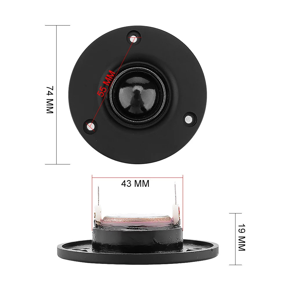 AIYIMA 2Pcs 3 Inch Tweeter Sound Music Speaker 25 Core Silk Membrane 4 6 Ohm 20W Treble HIFI Speaker Home Theater Loudspeaker