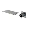 Wall-mounted Single Handle Brass Ceramic Modern Design Waterfall Spout Hot/Cold Digital Display Water Sink Basin Faucet