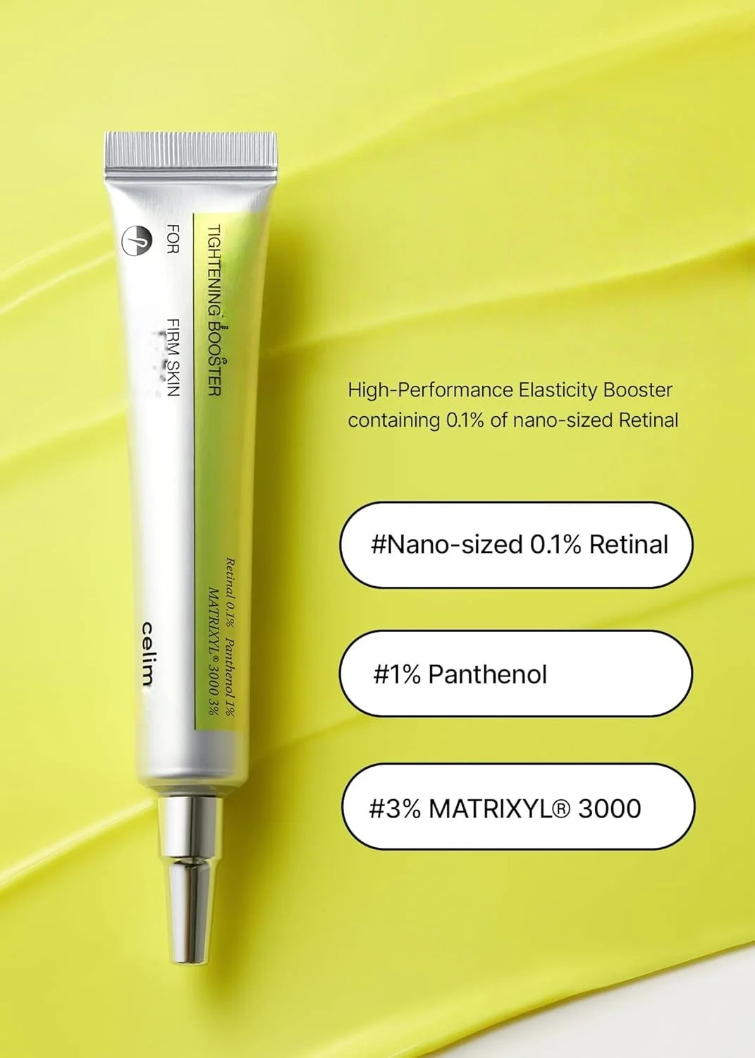 NEW Celimax 15mL Retinal Shot Tightening Booster Cream Organic Gel Moisturizer for Firming Wrinkles Fine Lines Minimizing Pores
