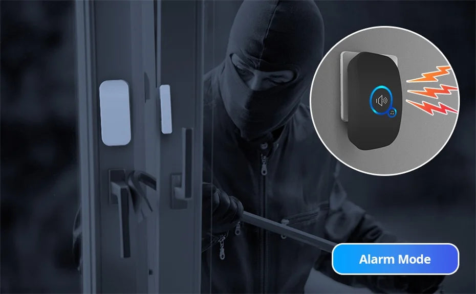 Fuers Wireless Smart Doorbell Home Security Alarm Welcome Doorbell LED Light 32 Songs with Waterproof Button easy Installation