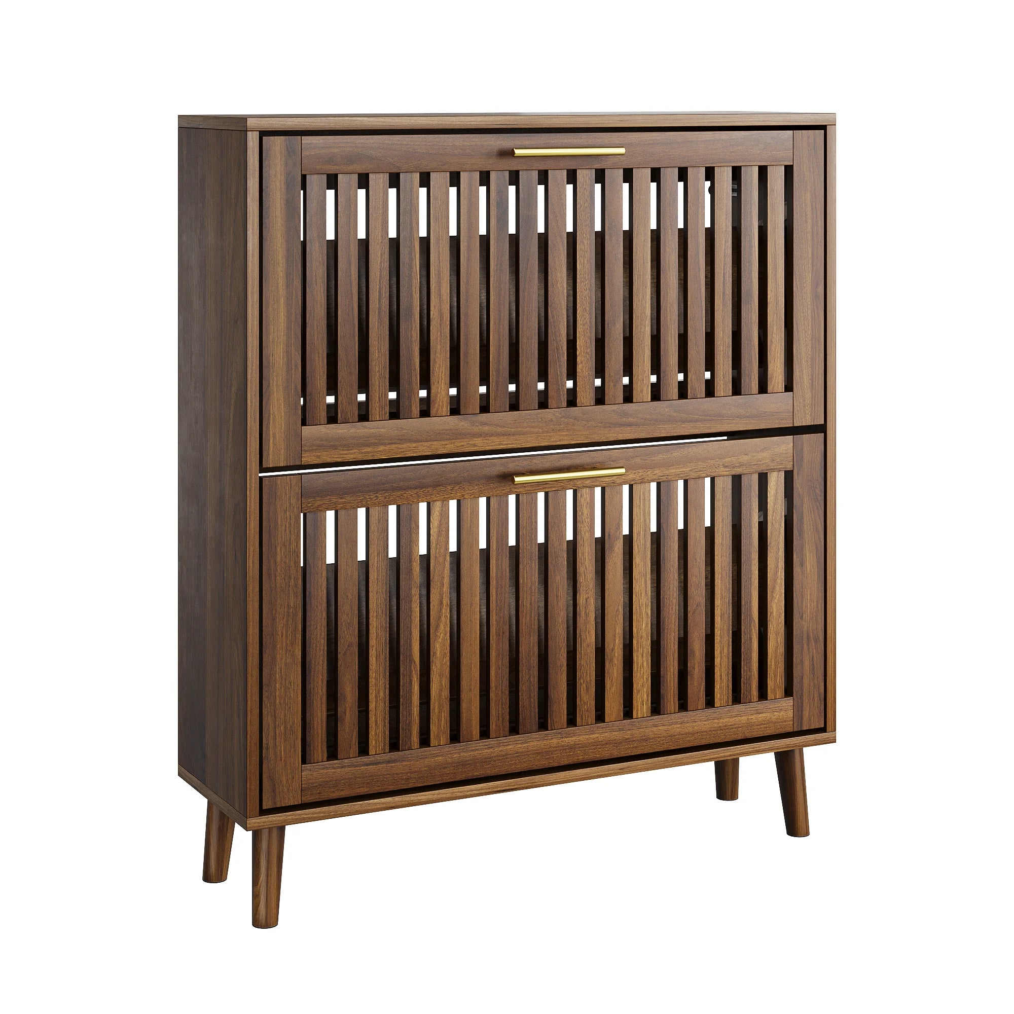 Wooden Shoe Cabinet Storage for Entryway and Modern Shoe Rack Cabinet for Living Room