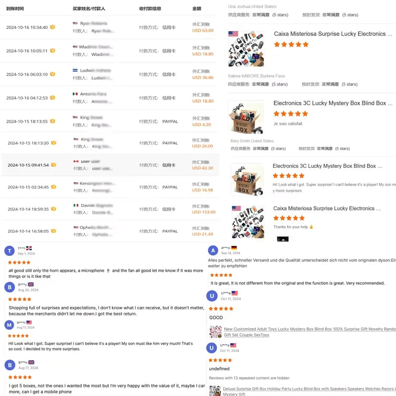 Good Reviews Surprise Wireless Earphone Headphones Smart Watches Electronics Christmas Gadgets Mysterious Lucky IPS Rubber