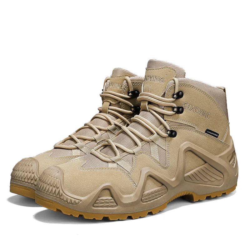 Customized Men's Waterproof and Anti slip Safety Shoes, Fashionable Outdoor Hiking Shoes,High-quality Rubber Outsole Work Shoes