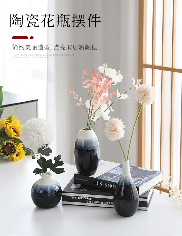 Ceramic Gift Flower Pots  Luxury  Nordic Moder Flowers Tall Teardrop Home Decor Coastal Swirls & Bubble Patterns Decorative Vase