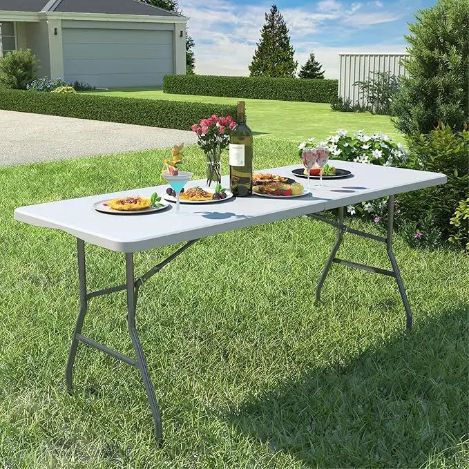 Foldable Outdoor Table - HDPE Blow-molded Long Strip Conference Table, Booth-specific Study Table, Portable Plastic Table