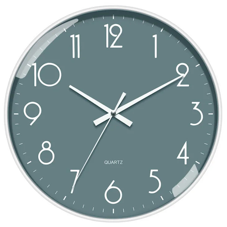 Modern Round Black Plastic Black Wall Clock  Manufacturer with Quartz Movement Custom Logo Simple Needle Display for Living Room