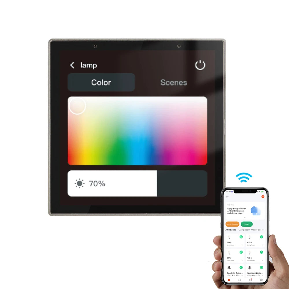 4 Inch Tuya ZigBee 3.0 Home Automation Gateway Panel Control Tuya Smart Home Devices and Scenes Controller