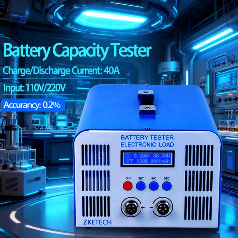 ZKE Tech EBC-A40L 5V 40A Lithium Ion Battery Capacity Tester Lifepo4 Cell Discharge Analyzer Diagnostic Tools