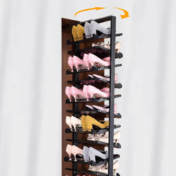 AOLISHENG 360 Degree Swivel Rotational Metal Shoe Rack Modern Design Telescopic Adjustable Height Hospital Home Living Room