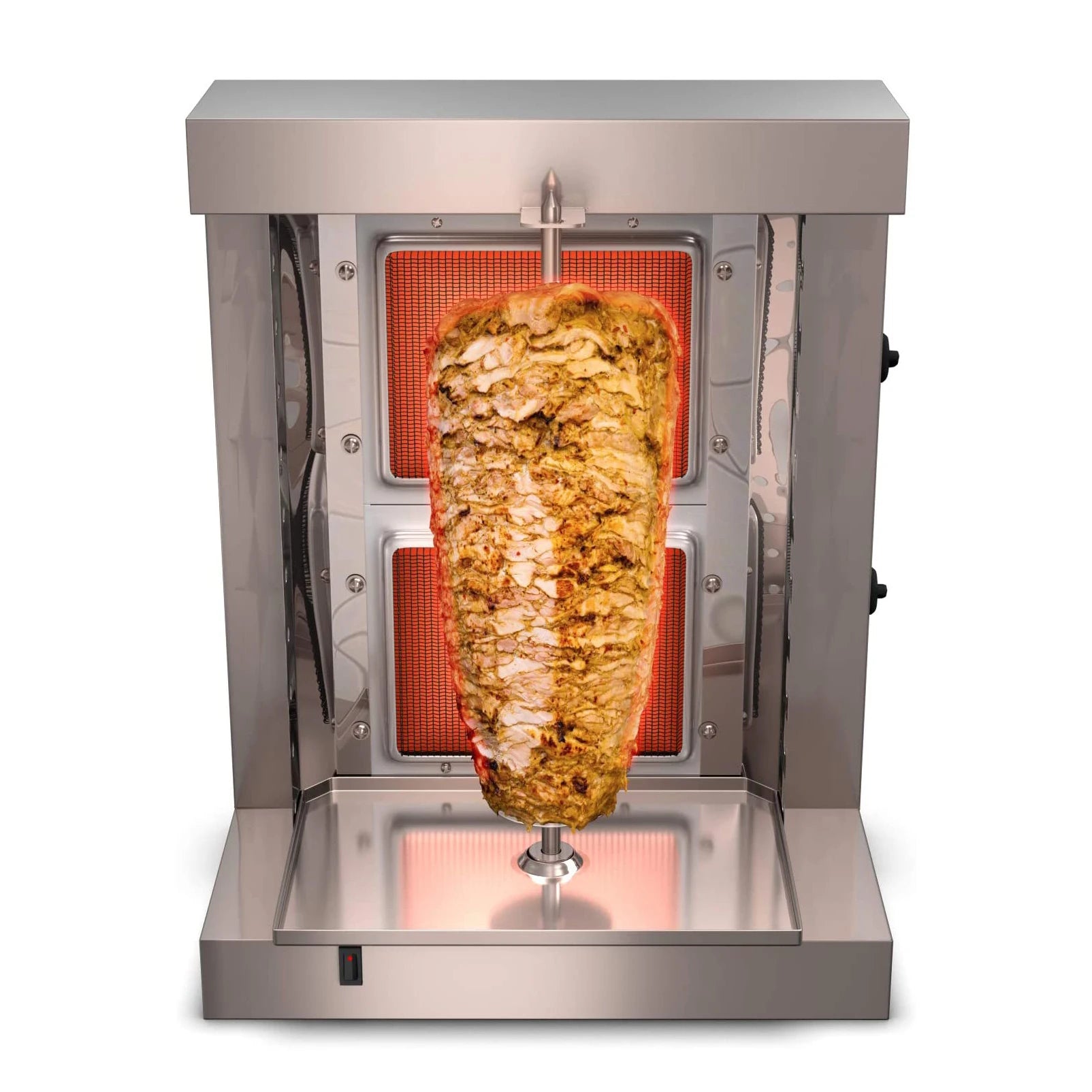 220v LPG Gas Heating Stainless Steel 10 Kebab Skewers Doner Shawarna Burner Grill Griddle Lamb Roaster