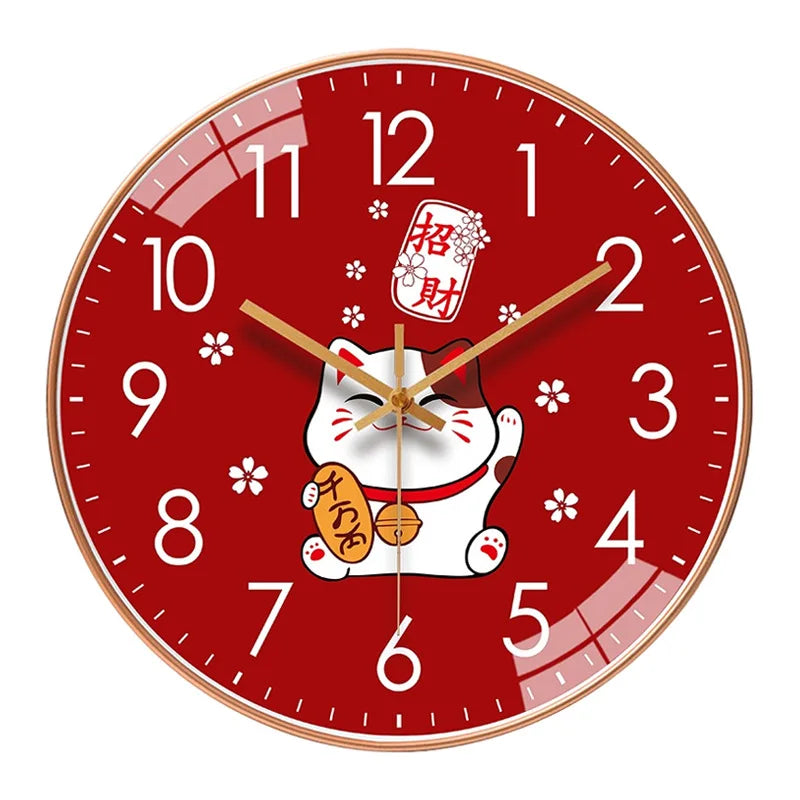 Modern Round Black Plastic Black Wall Clock  Manufacturer with Quartz Movement Custom Logo Simple Needle Display for Living Room