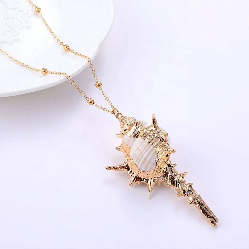 Hot Selling Various Styles of Women Natural Shell Necklace Summer Beach Jewelry Shopify Dropshipping Boho Necklaces