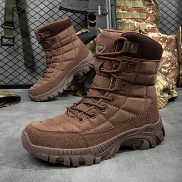 Hot Selling Waterproof and Wear Resistant Rubber Men Boots Winter Hiking and Training Walking Shoes