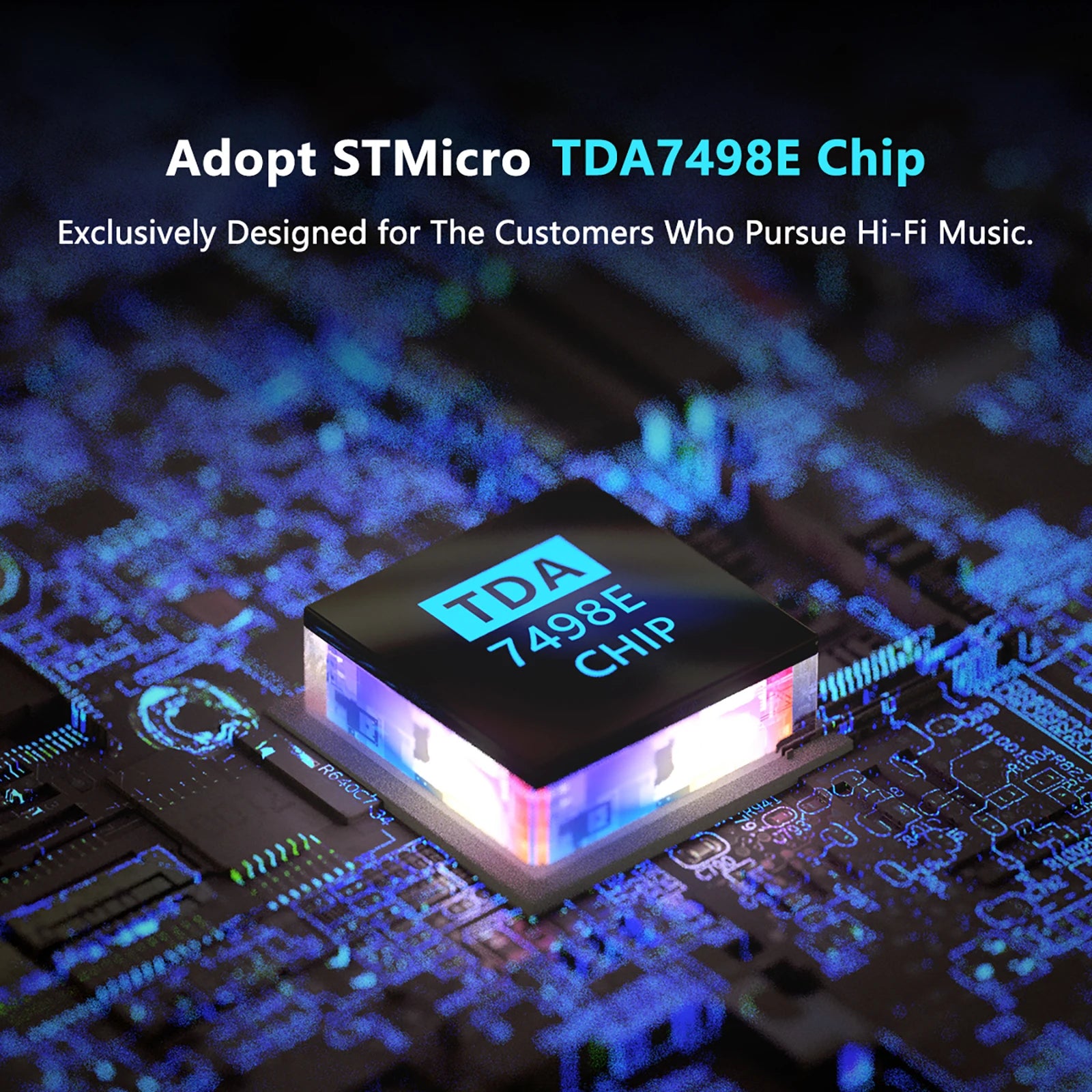 Fosi Audio TDA7498E 2 Channel Sound Power Amplifier Audio Receiver Mini HiFi Amp Home Theater Speakers 160W x 2 amplificador
