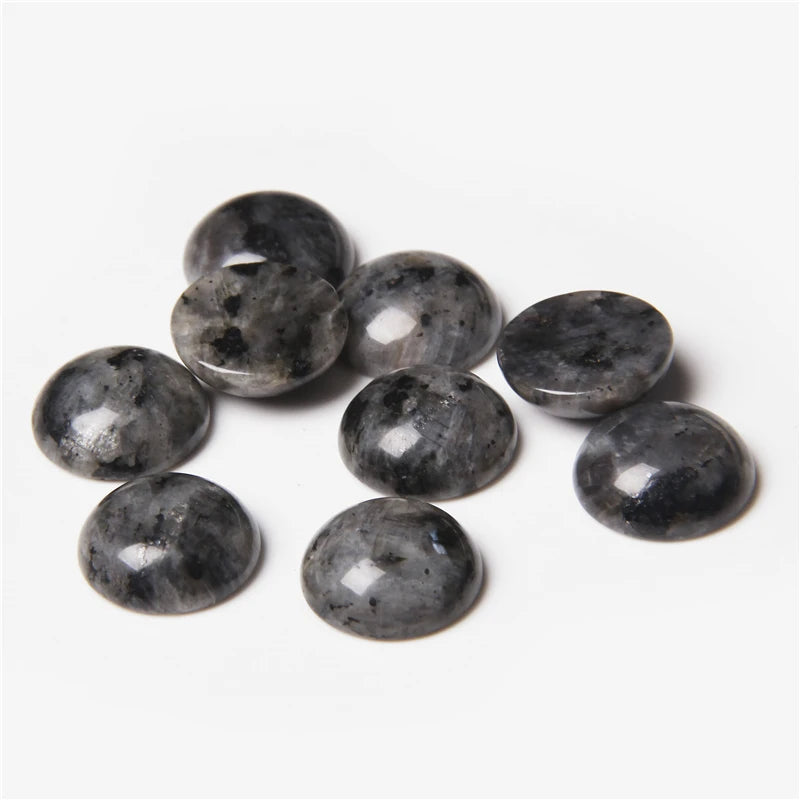 4/6/8/10/12/14mm Natural Stone Cabochon Round Semi-precious Cameo Fit DIY Ring Earring Bracelet Jewelry Making Finding 10pcs/lot