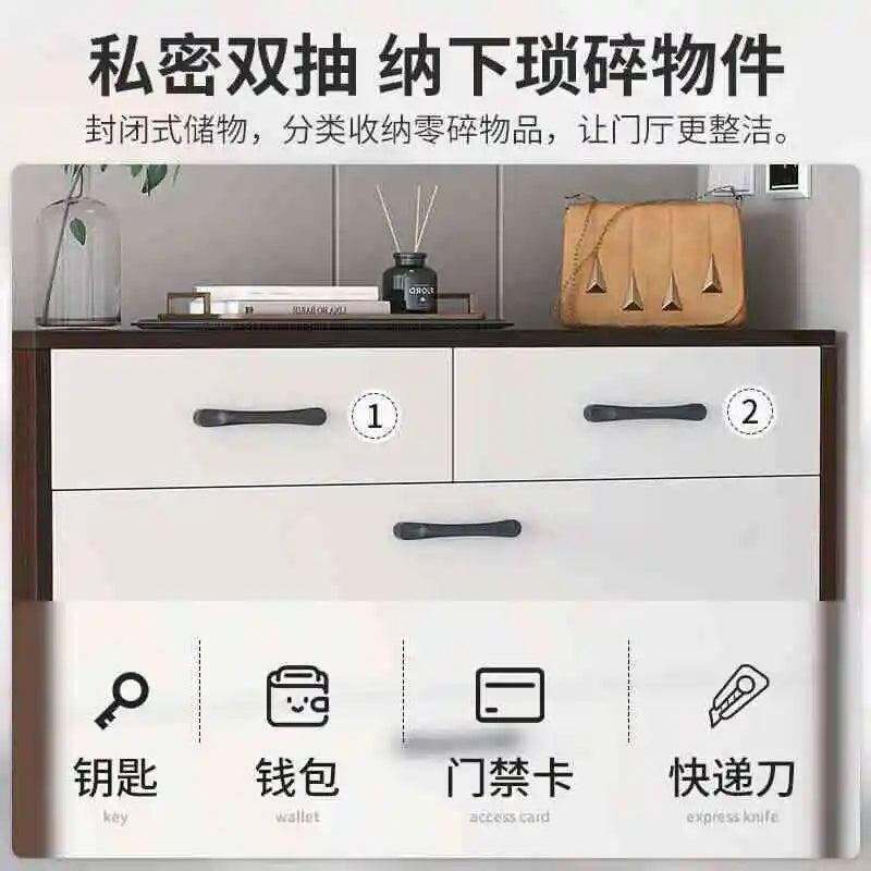 Modern Luxury 2-Tier White Shoe Storage Bench Wooden MDF Home Furniture Hidden Storage