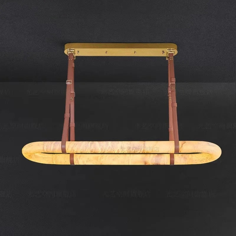 Manufacturers Wholesale High-grade Spanish Natural Marble Chandelier Designer Round Long Marble Lamp