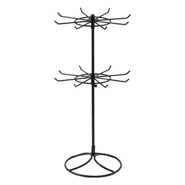 Jewelry Display Showcase 2 Tier Rotary Ornament Necklace Bracelet Rack Jewelry Holder Stand Display