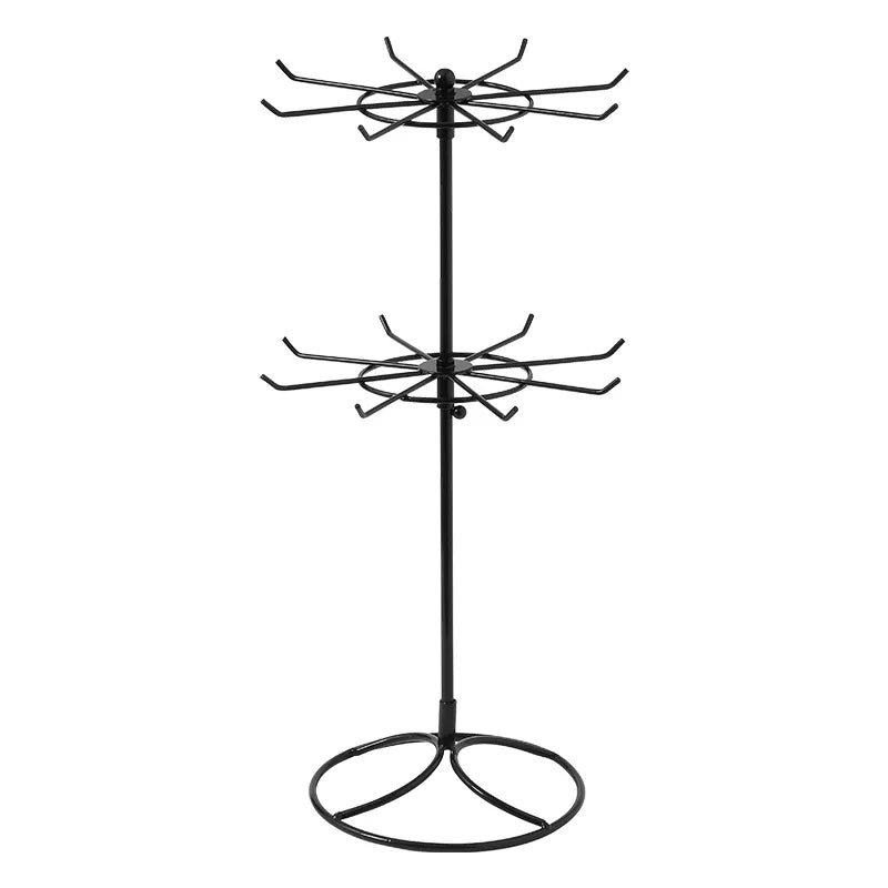 Jewelry Display Showcase 2 Tier Rotary Ornament Necklace Bracelet Rack Jewelry Holder Stand Display