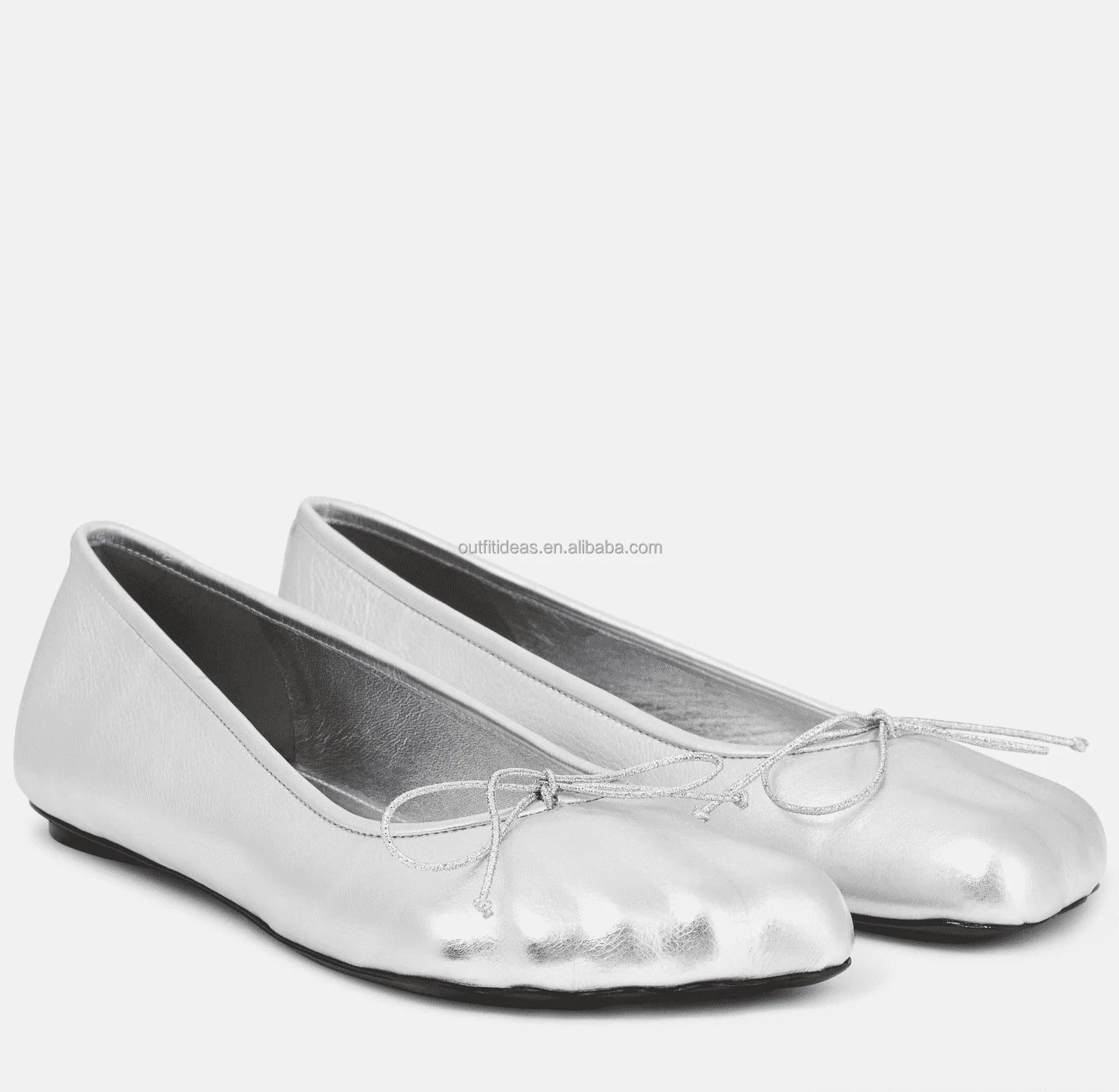 Five Finger Toe Original Ultra Modern Provocative Design Leather Fetish Ballerina Leather Flats Girls Bow Leather Ballet Flats