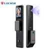Locstar 3D Face Palm Vein Recognition Smart Fingerprint Digital Biometric Safe Tuya Wifi Door Lock With Camer and Doorbell
