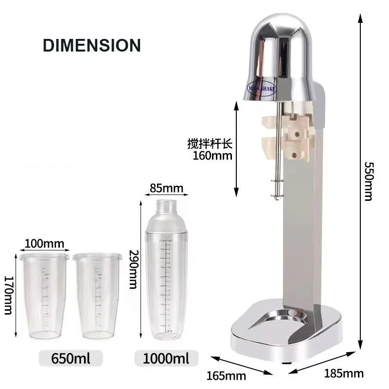 300W Milk Shaker Machine Longevity Service Commercial Milkshaker Maker Drink Mixer 1800RPM Smoothie Protein Blender Shaker