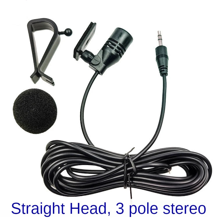 Car Microphone Audio Navigation Wired Clip External Wires Auto Mics Radio 3m Long Mic Stereo 3.5mm Mono 2.5mm SM Lotus Jack Plug