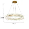 Luxury Crystal Chandeliers Adjustable Height Single Double Ring-for Hotel Lobby Villa Home Decor 3000K AC Factory Direct Sales