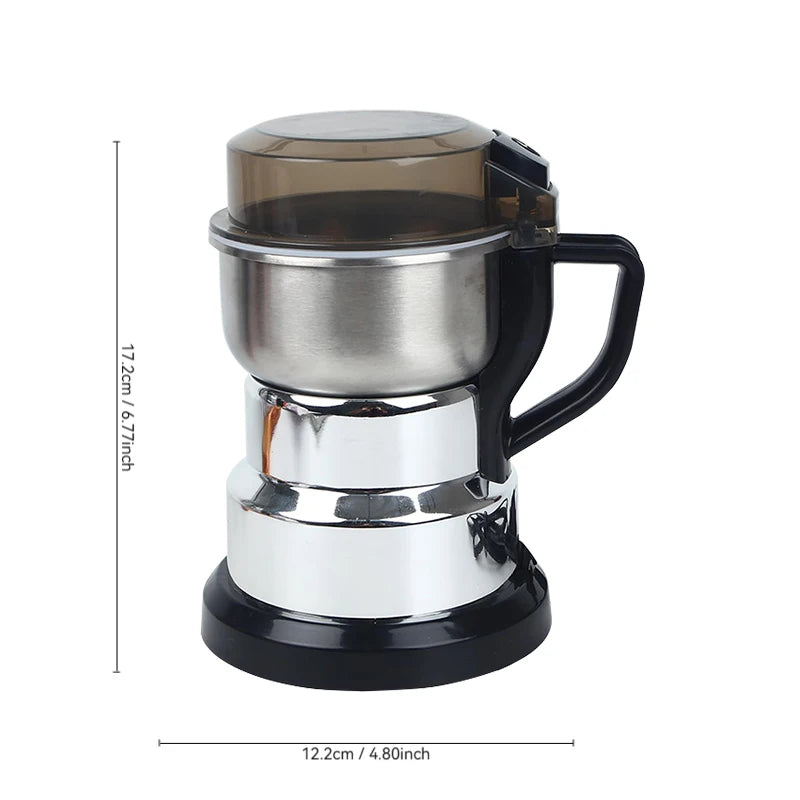Portable Stainless Steel Personal Blender Classic Design Reusable Electric Coffee Bean Grinder Handheld Kettle for Home Hotel