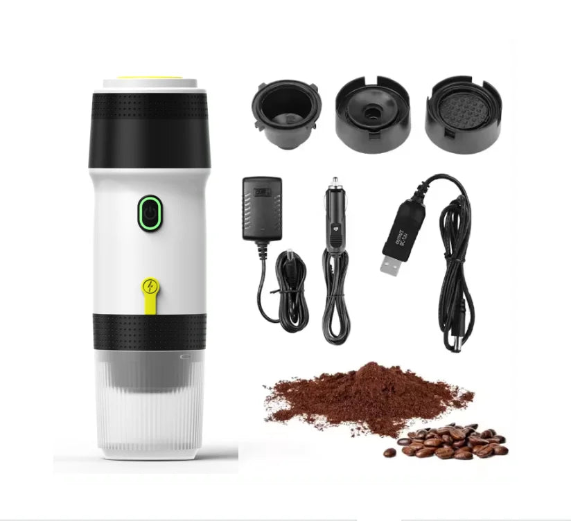 Travel Portable Espresso Coffee Machine Car Single Serve Outdoor Wireless Capsule Coffee Powder Electric Portable Coffee Makers