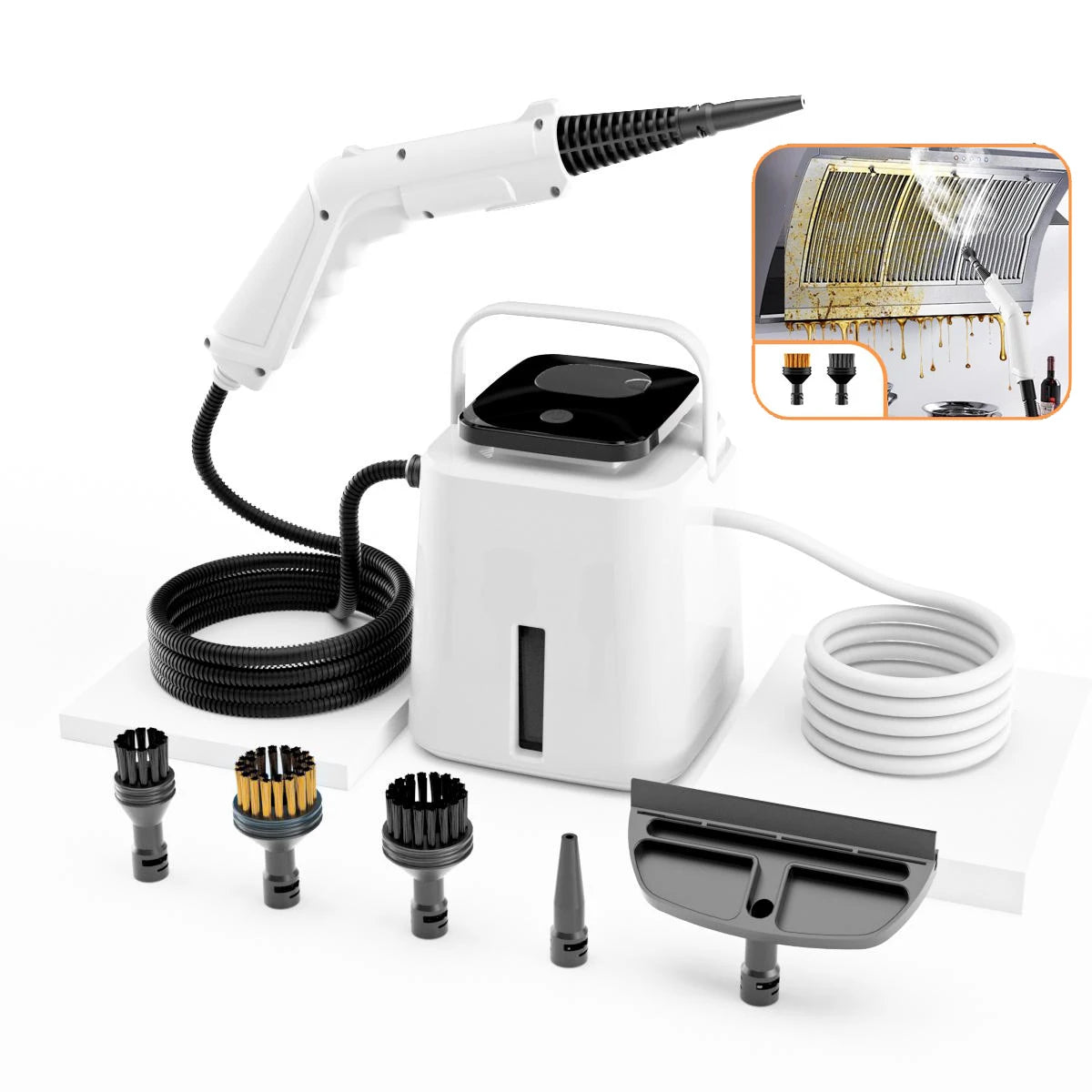 Kitchen Gadgets Handheld 5 in 1 Steam Cleaner Powerful Pressurized Multipurpose Steam Cleaning Machine for House Carpet