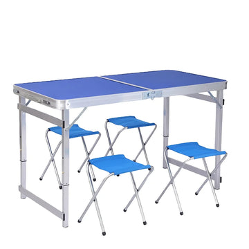 Modern Portable Stainless Steel and Aluminum Folding Table for Outdoor Activities Like Beach Hiking Camping