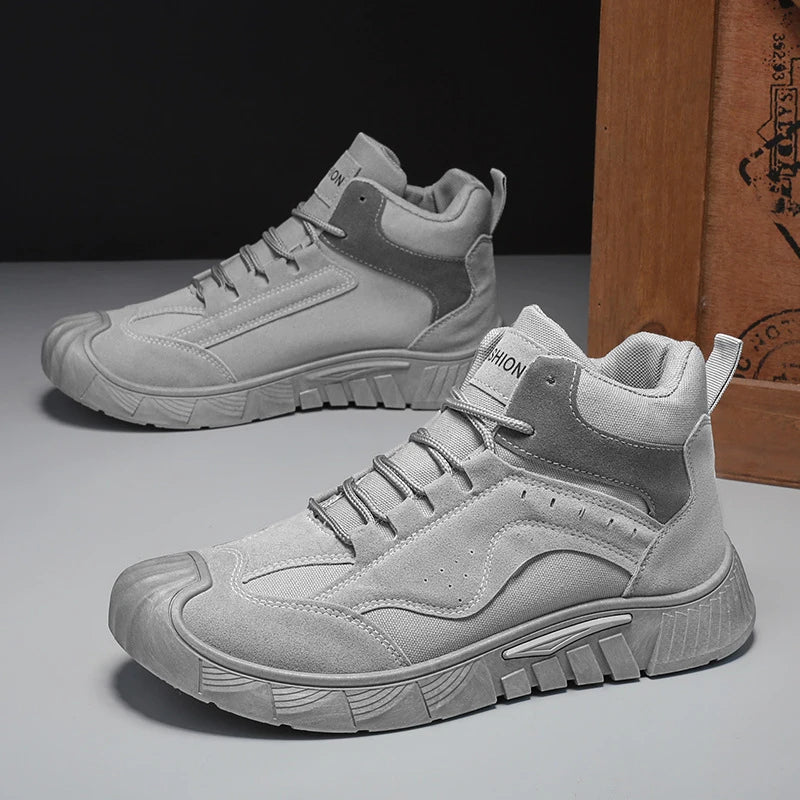 S 39-44 Men's New Non-slip Wearable Sneakers Fashionable Versatile High-top Platform Casual Shoes for Men