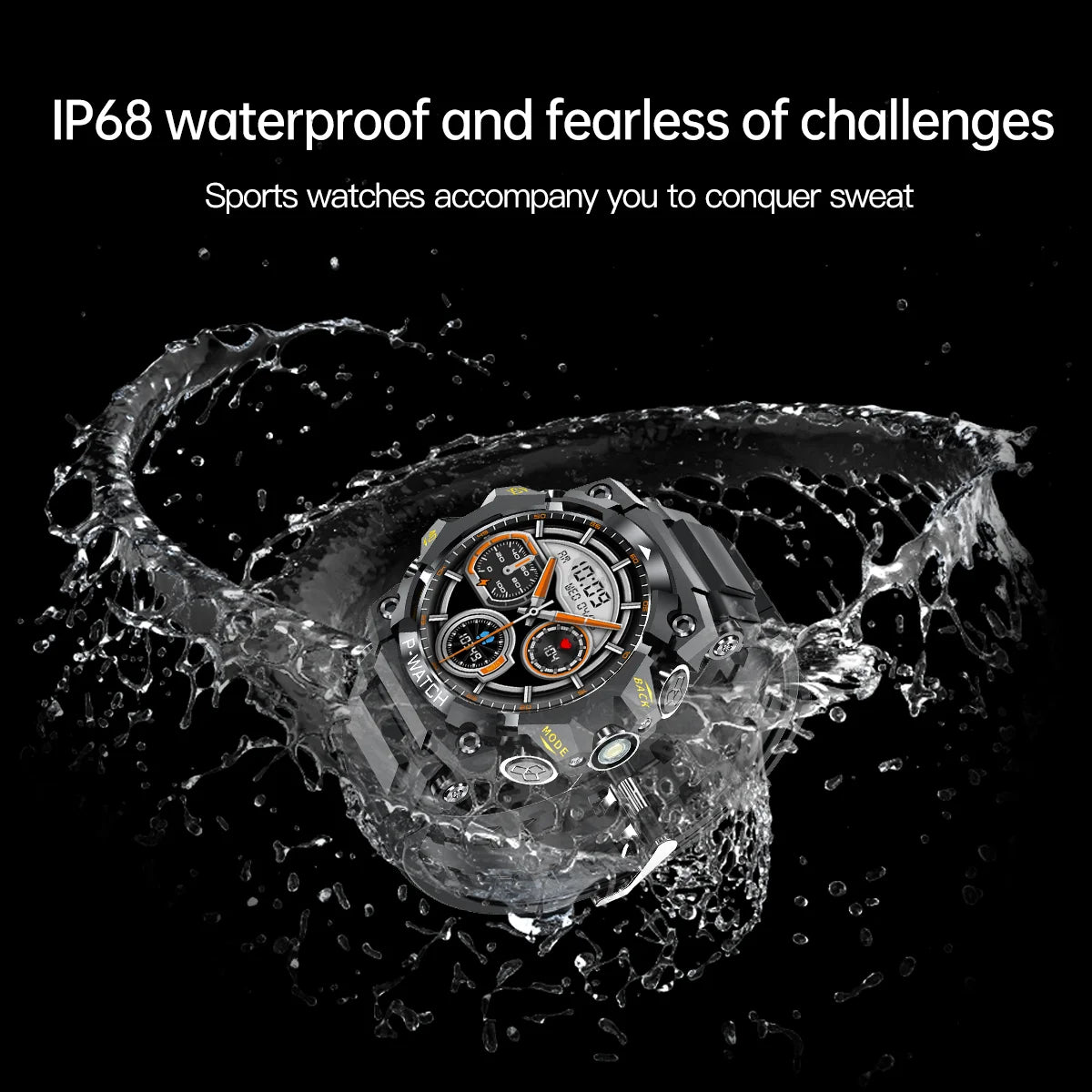 Smart Watch for Men Women Touch Screen Smart Watches With LED Flashlight  BT Call for Android IOS Fitness Tracker Heart Rate
