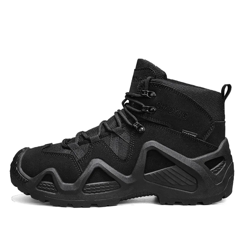 Customized Men's Waterproof and Anti slip Safety Shoes, Fashionable Outdoor Hiking Shoes,High-quality Rubber Outsole Work Shoes