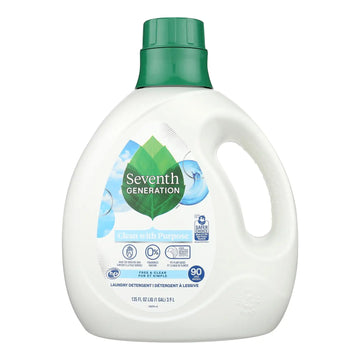 UD2 Seventh Generation Liquid Laundry Free and Clear Case of 4-135 Fz Cheap Detergent Powder for Wash and Glass Use