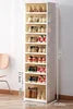 Living Room Furniture 6 Tier Foldable Plastic Shoe Rack Storage Cabinet Modern